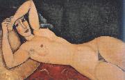 Amedeo Modigliani Recling Nude with Arm Across Her Forehead (mk39) oil on canvas